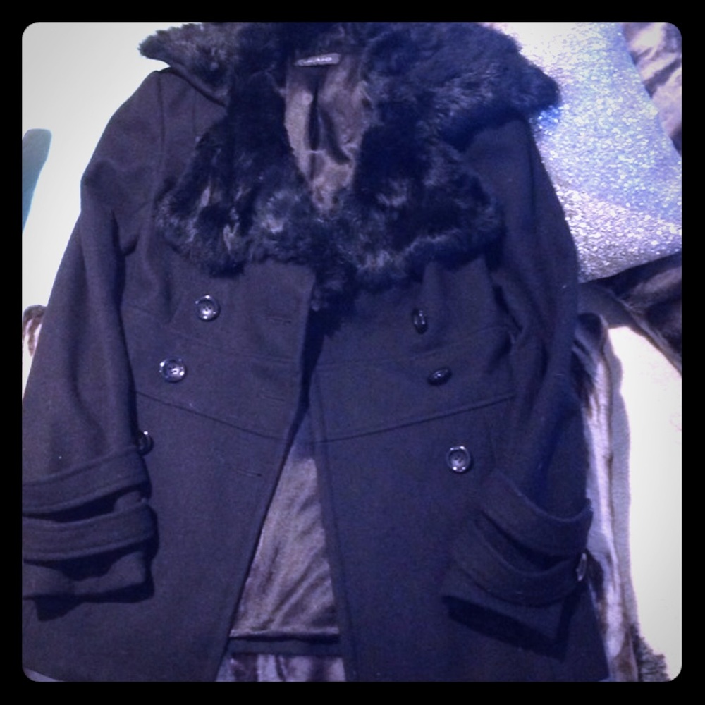 Wool and fur BEBE Jacket